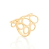 Anillo maxi de circulos enchapado en oro de 18k