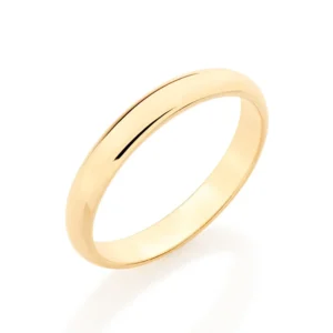 Sublime Anillo Matrimonio Sencillo Enchapado En Oro 18K