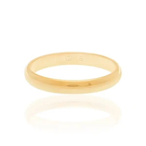Anillo de matrimonio sencillo con Enchapado en oro 18K para boda o compromiso en Panamá