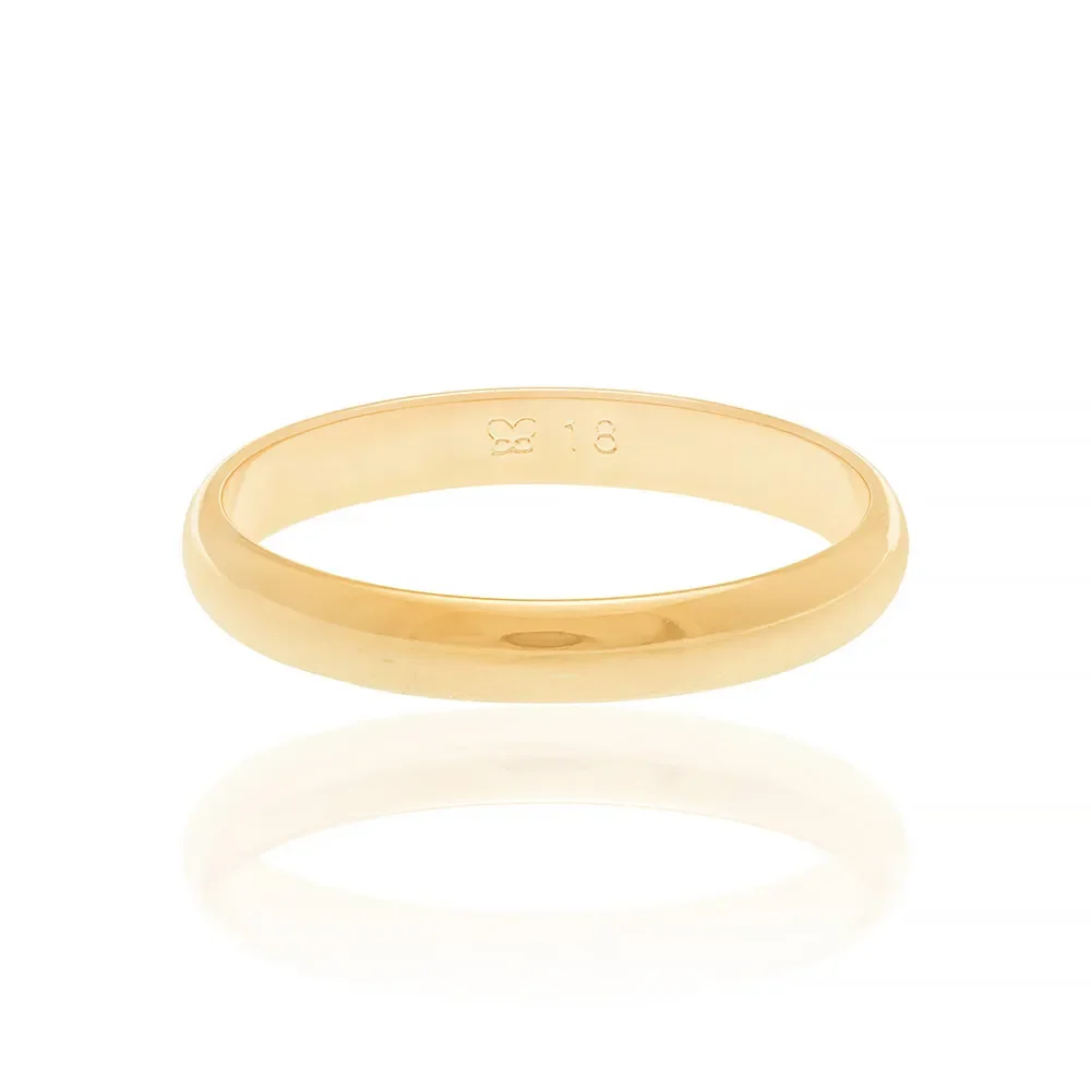 Sublime Anillo Matrimonio Sencillo Enchapado En Oro 18K 4 Anillo de matrimonio sencillo con Enchapado en oro 18K para boda o compromiso en Panamá
