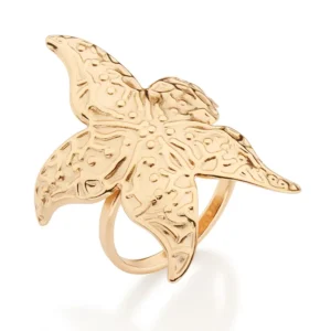 Anillo Maxi De Estrella De Mar Enchapado En Oro 18K