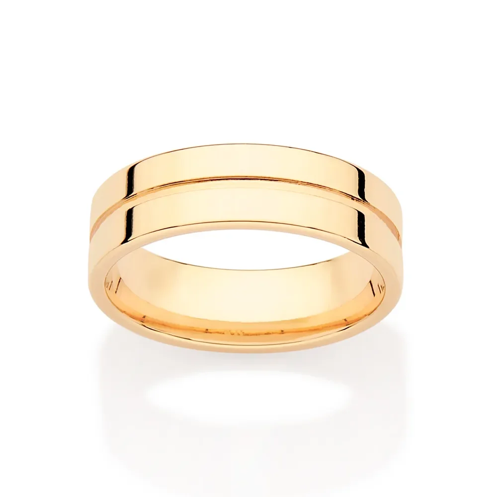 Anillo Maxi Liso Enchapado En Oro 18K 3 Anillo Maxi Liso Enchapado En Oro 18K