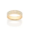 Luminoso Anillo de Boda 60 Circonias Cúbicas Enchapado En Oro 18K 2 Luminoso Anillo de Boda 60 Circonias Cúbicas Enchapado En Oro 18K