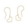 Aretes Colgante En Forma De Corazón  Enchapado en Oro 18K