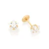 Aretes De Bebé Con Estrella De Circonia Enchapados En Oro 18K 2 Aretes De Bebé Con Estrella De Circonia Enchapados En Oro 18K