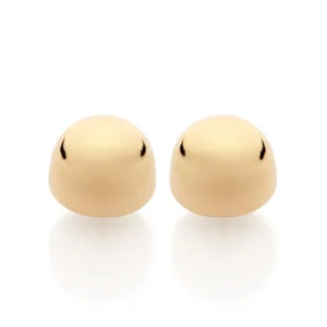 Aretes de botón con Enchapado en oro 18K