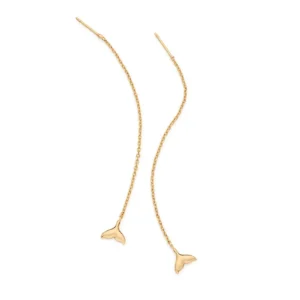 Aretes de palito con cola de Ballena – Joyería elegante para eventos especiales