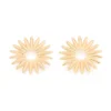 Aretes Maxi Sol Aretes Maxi De Sol Enchapados en Oro 18K