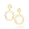 Aretes Maxi Ondulados  Enchapados en Oro 18K