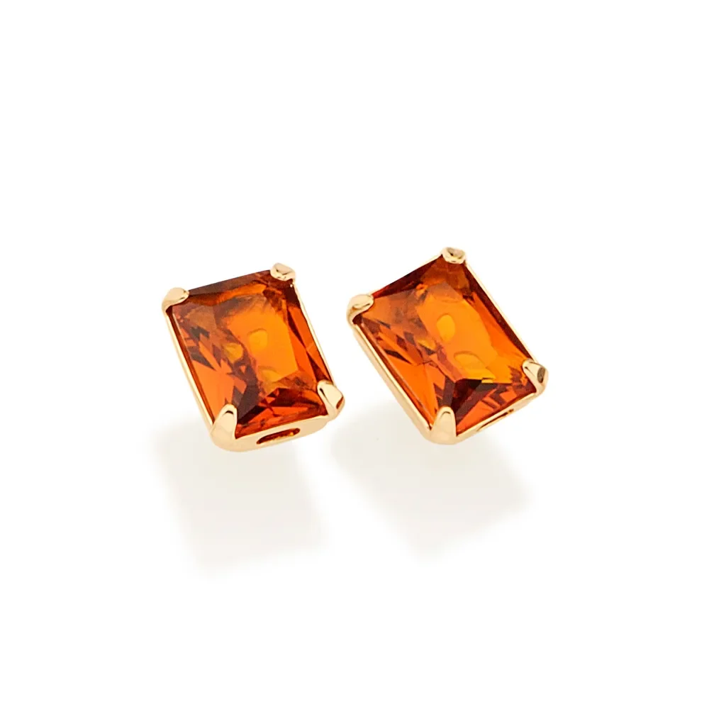 aretes cristal caramelo