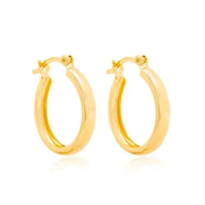 Alternative view of Argollas Redondas Enchapadas en Oro 18K