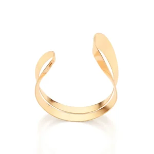 Brazalete Abstracto Enchapado en Oro 18K