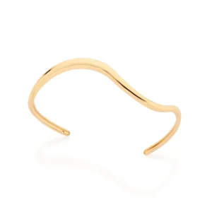 Brazalete Ondulado Enchapado en Oro 18K