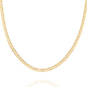Collares liso enchapadas en oro de 18k