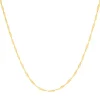Collares liso enchapado en oro de 18k