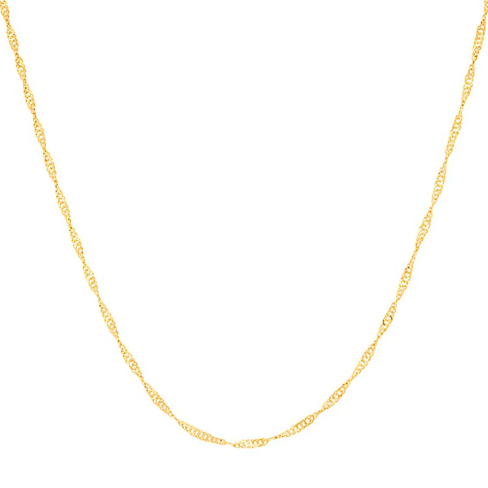Collares liso enchapado en oro de 18k 3 Collares liso enchapado en oro de 18k