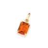 Sublime Dije Rectangular Caramelo Enchapado En Oro 18K