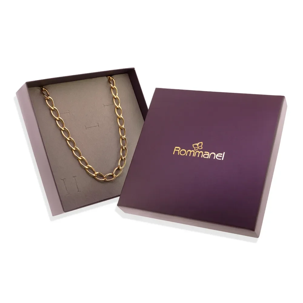 Garantillas De Eslabones Grandes Enchapada En Oro 18K 7 Garantillas De Eslabones Grandes Enchapada En Oro 18K - Imagen 5