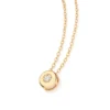 Gargantilla Colgante Redondo Punto Circonia Gargantilla Con Colgante Redondo Y Punto De Circonia Enchapado en Oro 18K