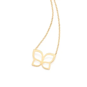 Gargantilla Mariposa Colgante Gargantilla Con Mariposa Colgante Enchapado en Oro 18K