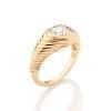 Anillo de corazón fina con capa de relieve enchapadas en oro de 18k - Imagen 2
