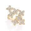 Anillo Maxi de 7 mariposas con circonias enchapadas en Oro de 18k - Imagen 2