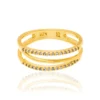 Anillo Con 32 Circonias Enchapado En oro 18K - Imagen 2