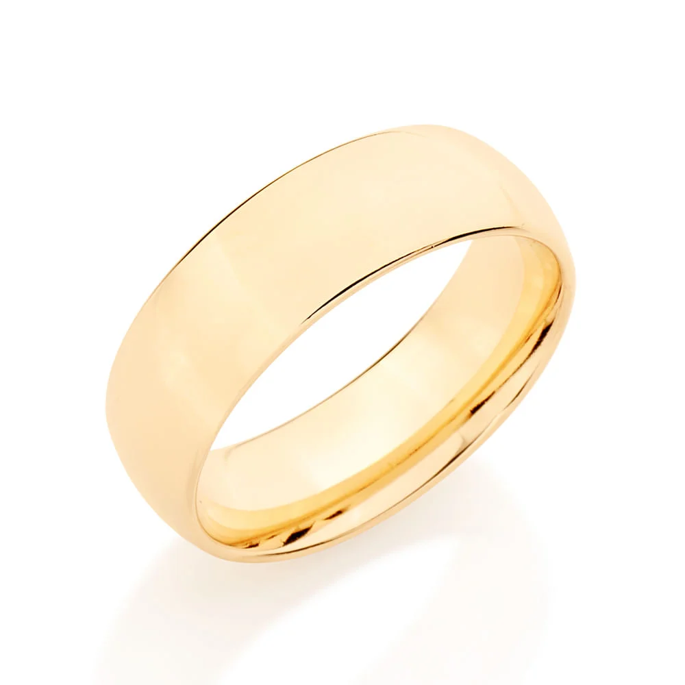 Anillo De Alianza Grueso Enchapadas En Oro De 18k 3 Anillo De Alianza Grueso Enchapadas En Oro De 18k
