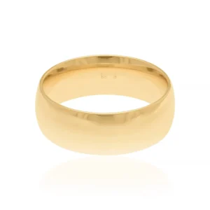 Alternative view of Anillo De Alianza Grueso Enchapadas En Oro De 18k
