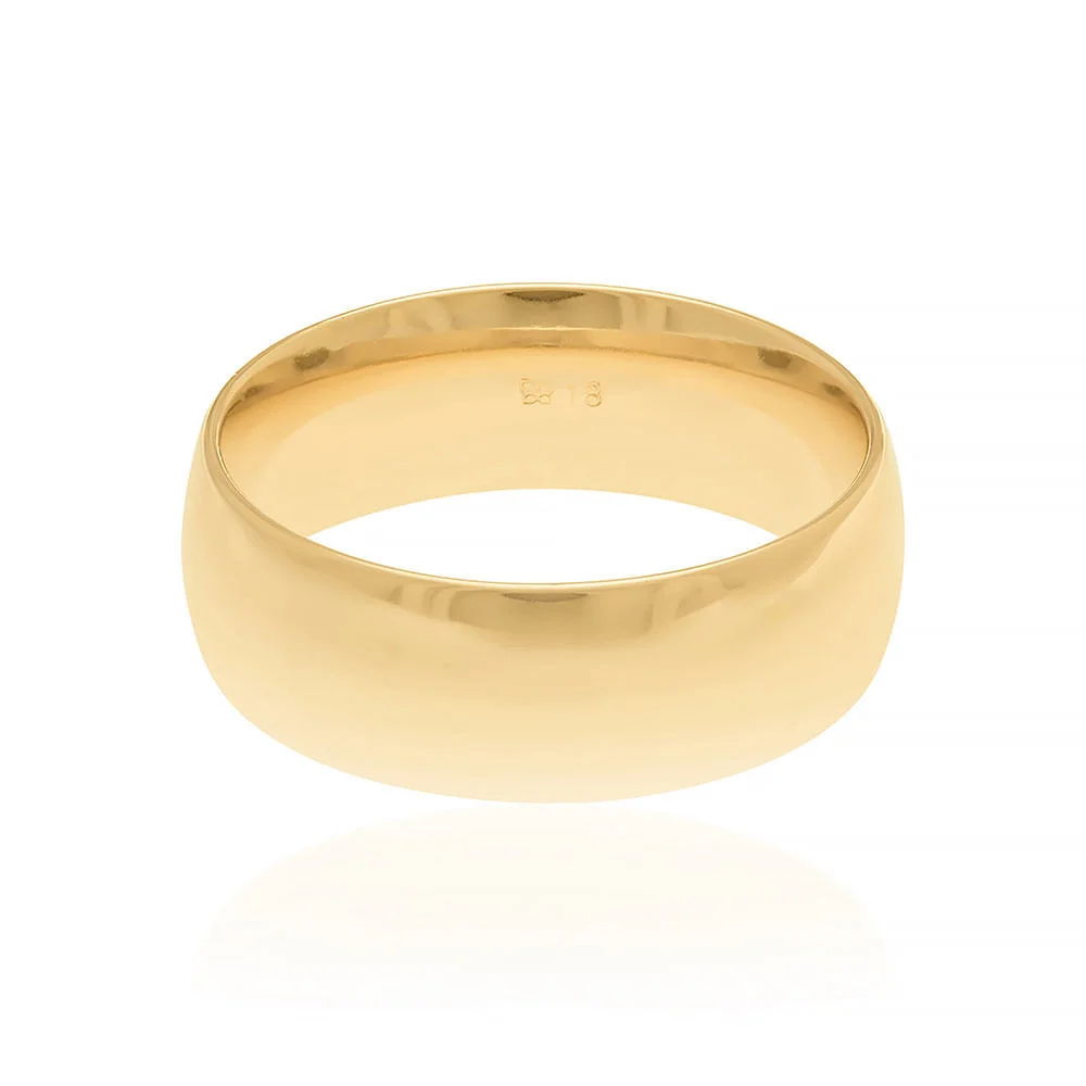 Anillo De Alianza Grueso Enchapadas En Oro De 18k 4 Anillo De Alianza Grueso Enchapadas En Oro De 18k - Imagen 2