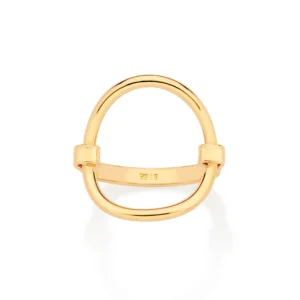 Alternative view of Anillo Maxi Abovedado y Calado Enchapado En Oro De 18k