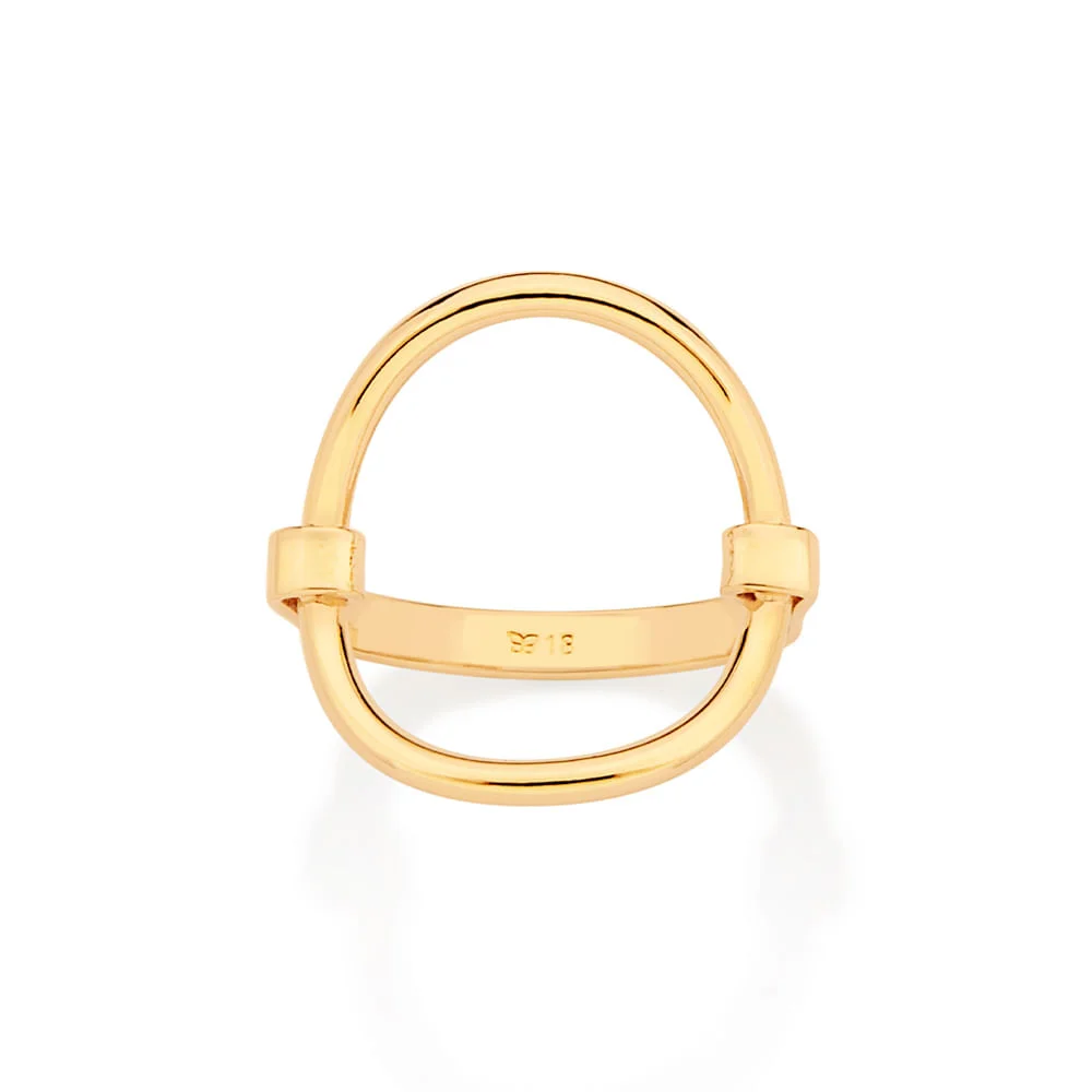 Anillo Maxi Abovedado y Calado Enchapado En Oro De 18k 4 Anillo Maxi Abovedado y Calado Enchapado En Oro De 18k - Imagen 2