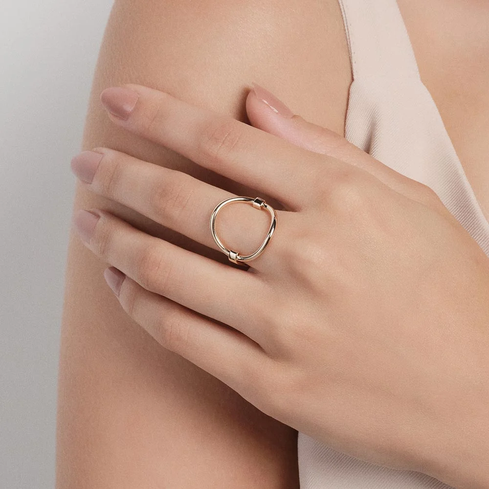 Anillo Maxi Abovedado y Calado Enchapado En Oro De 18k 5 Anillo Maxi Abovedado y Calado Enchapado En Oro De 18k - Imagen 3