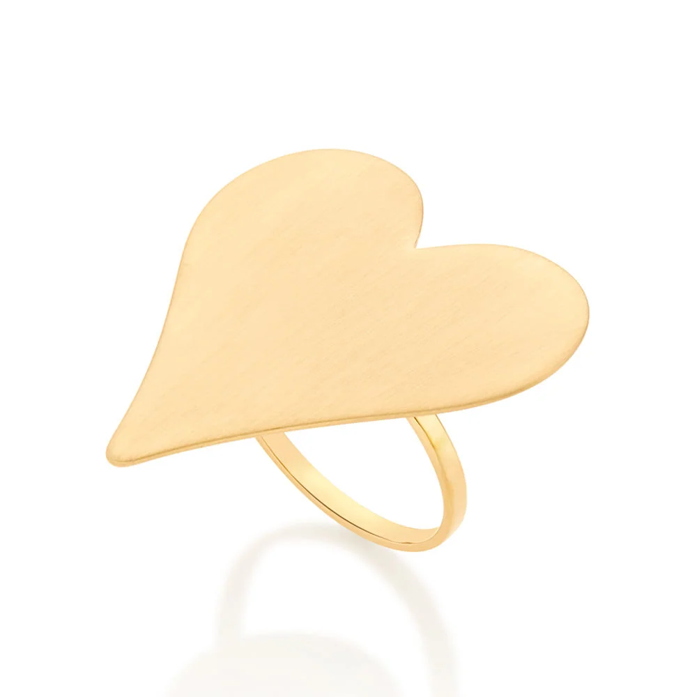 Anillo Maxi De Corazón enchapadas en oro de 18k 3 Anillo Maxi De Corazón enchapadas en oro de 18k