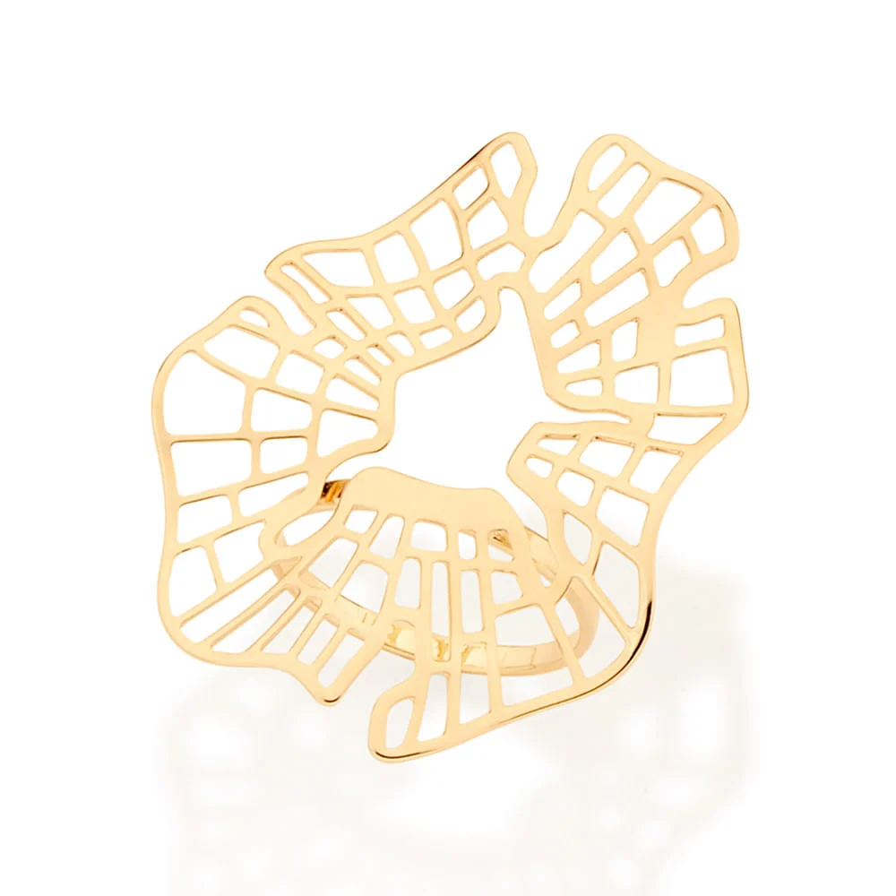 Anillo Maxi De Filigrama Enchapados En Oro 18k 3 anillo maxi de filigrana