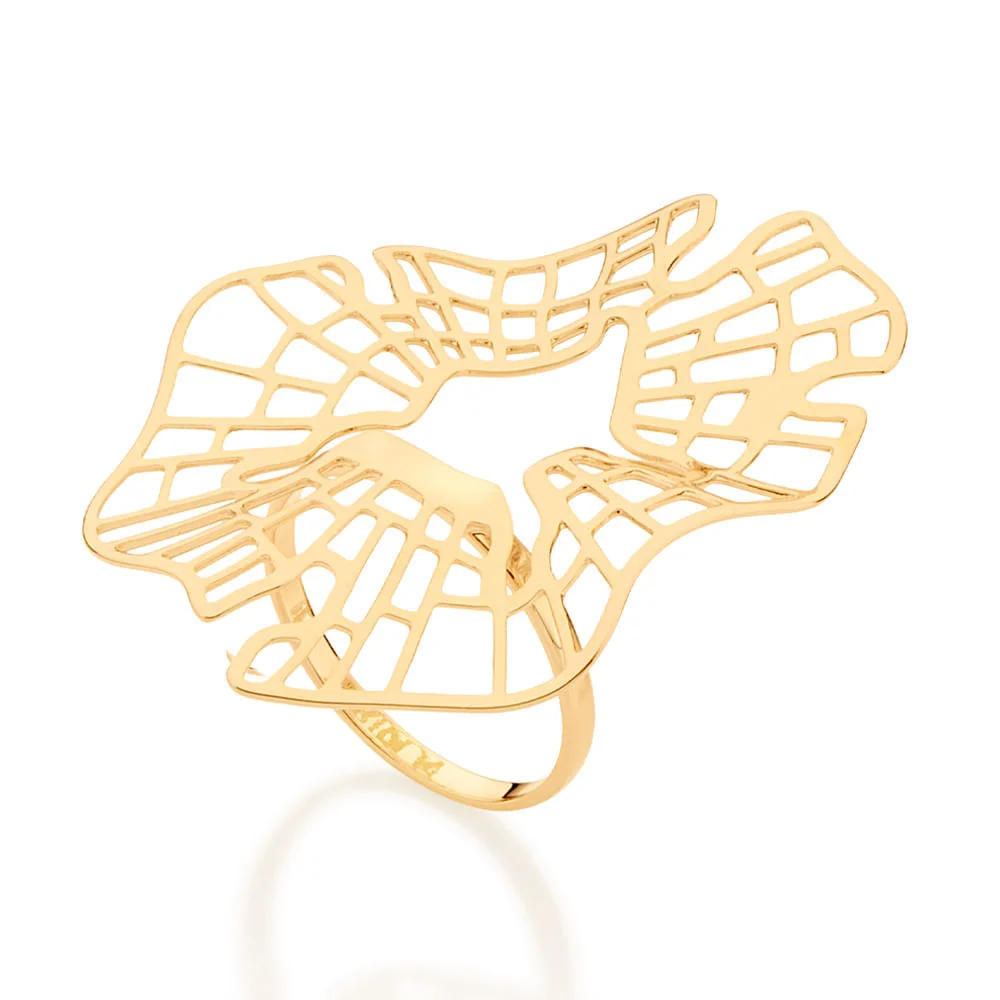 Anillo Maxi De Filigrama Enchapados En Oro 18k 4 Anillo Maxi De Filigrama Enchapados En Oro 18k - Imagen 2