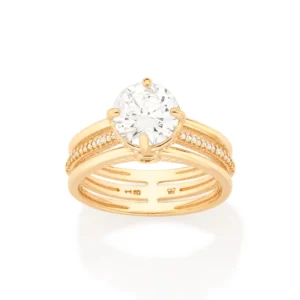 anillo solitario con circonias anillo de compromiso