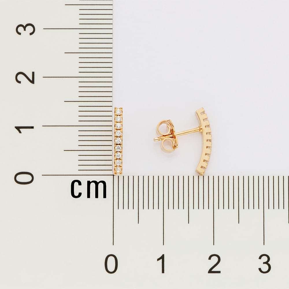 Aretes de Circonias Enchapados en Oro 18K 8 Aretes de Circonias Enchapados en Oro 18K - Imagen 6