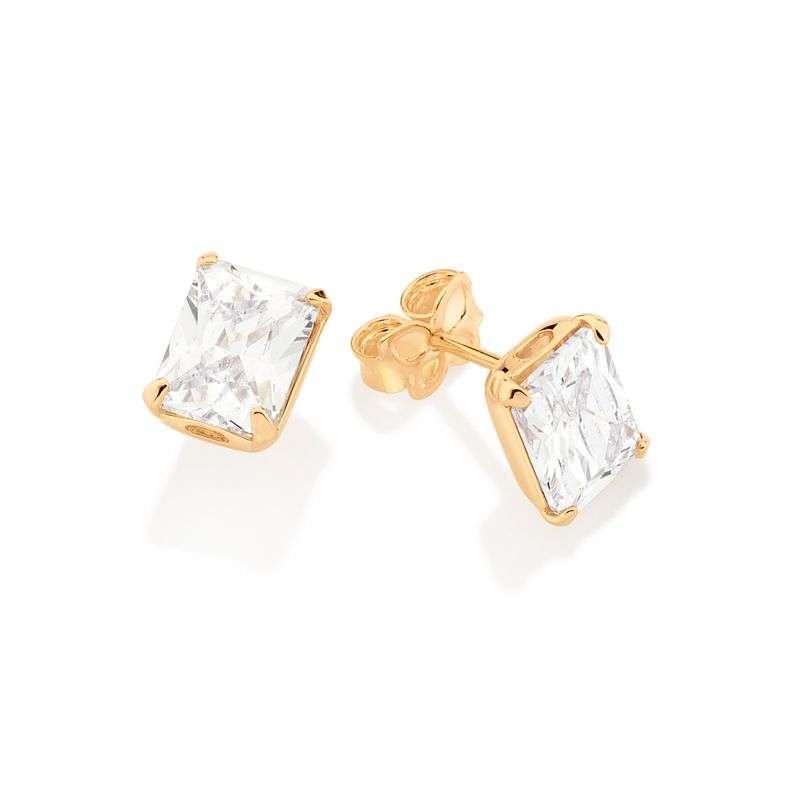 Aretes con cristal enchapadas en oro de 18k 7 Aretes con cristal enchapadas en oro de 18k - Imagen 5