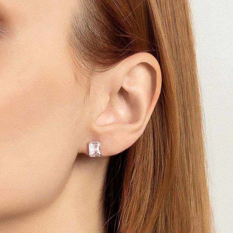 Aretes con cristal enchapadas en oro de 18k 8 Aretes con cristal enchapadas en oro de 18k - Imagen 6