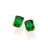 aretes con cristal verdes enchapadas en oro de 18k