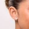 Aretes corazon origami enchapados en oro 18k - Imagen 2