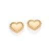 aretes corazon liso bolitas oro 18k 1