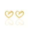 Aretes de Corazon Enchapados En Oro 18K