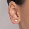 Aretes Corazón con circonia enchapadas en Oro 18K - Imagen 3