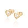 Aretes de corazón con perlas enchapadas en oro 18k 1 aretes de corazon con perlas enchapadas en oro 18k