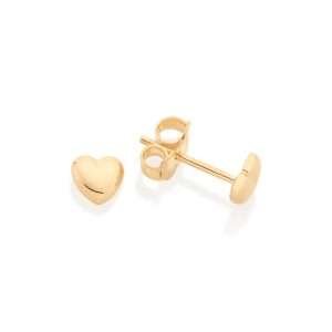 Aretes de corazon ovalado enchapadas en oro 18k