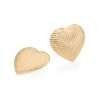 Aretes de corazón grande enchapadas en oro de 18k