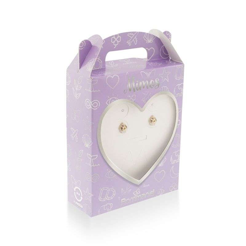 Aretes de cupcake con circonias de colores enchapados en oro de 18k 6 Aretes de cupcake con circonias de colores enchapados en oro de 18k - Imagen 4