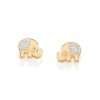 Aretes de elefantes con circonias enchapados en oro de 18k